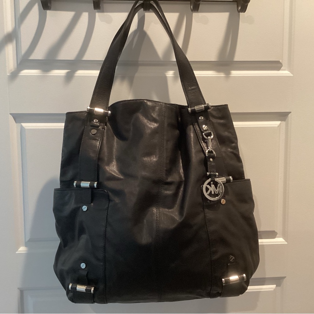 Michael Kors black double handle handbag
